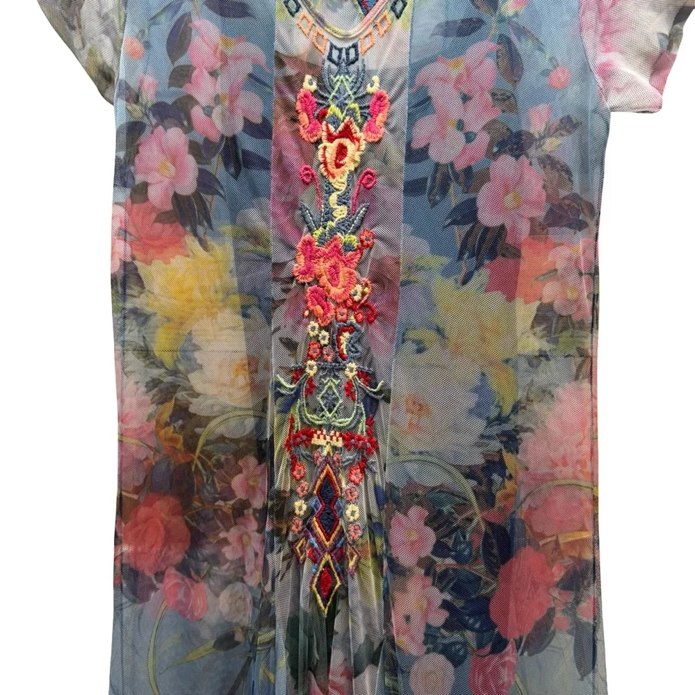 Johnny Was Multicolor Floral Maxi Dress - Picture 6 of 11